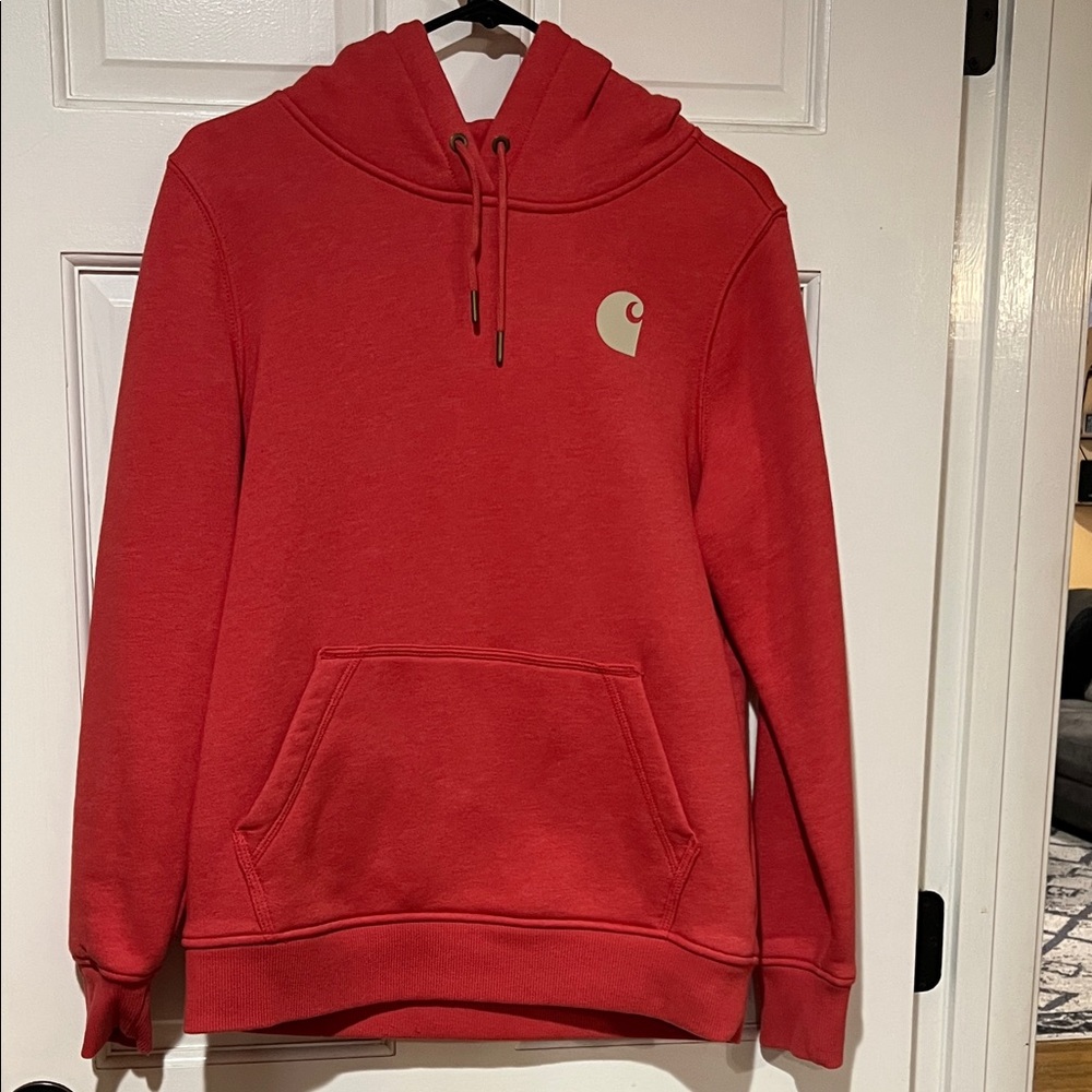 Carhartt Women’s Relaxed Fit Hoodie — Red (Size Small)